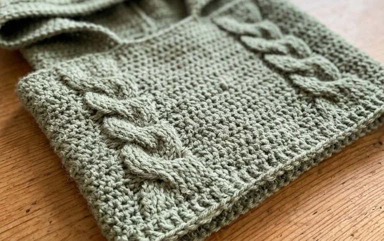 Cable Hooded Cowl Crochet Free Pattern