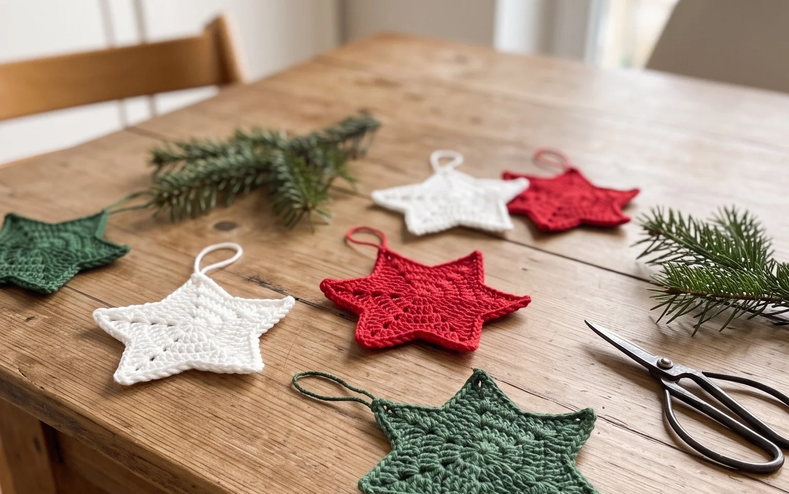 Weihnachtsstern häkeln: Kostenlose Anleitung für Anfänger