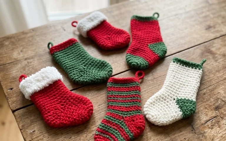 Mini Häkel-Weihnachtsstrümpfe Anleitung: Einfach & Schnell