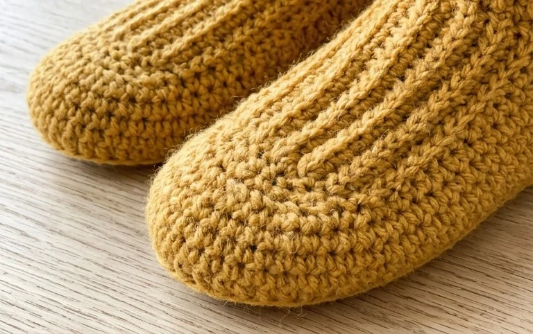 Crochet Winter Slippers Boots - Late Night Crafting