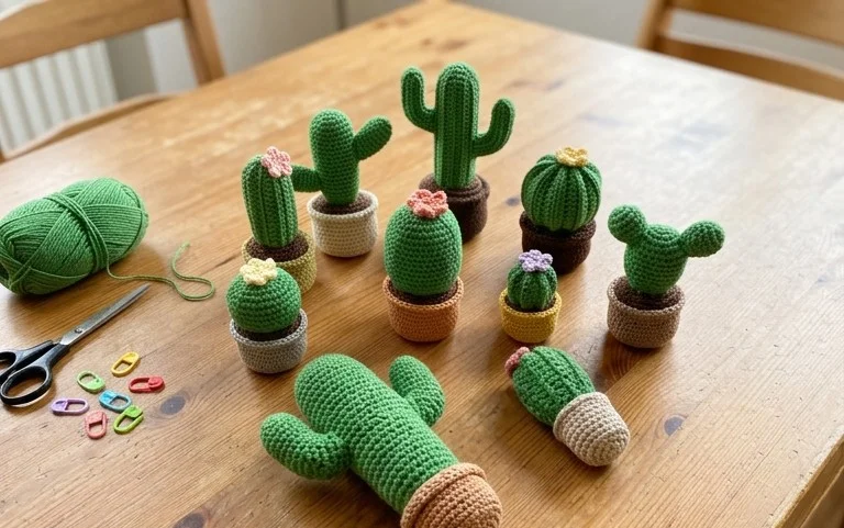 10 Amigurumi Kakteen häkeln: Kostenlose Anleitungen