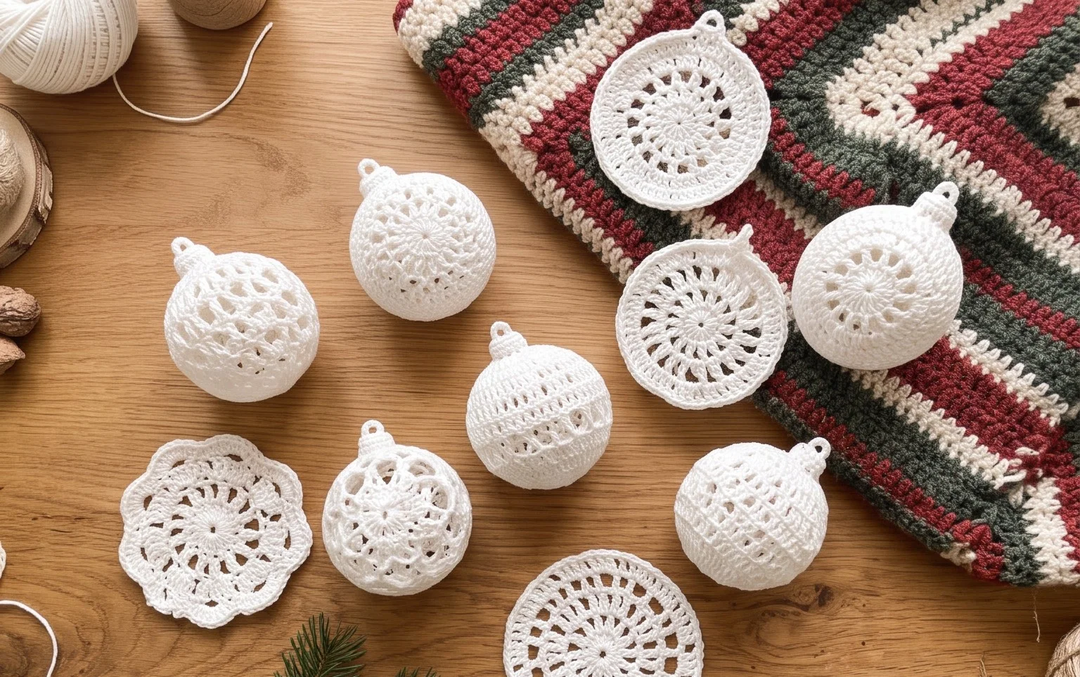 Weihnachtskugel häkeln: Kostenlose Anleitung für Anfänger