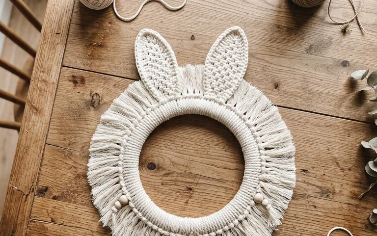 Boho Bunny Wreath häkeln: Einfache Schritt-für-Schritt Anleitung
